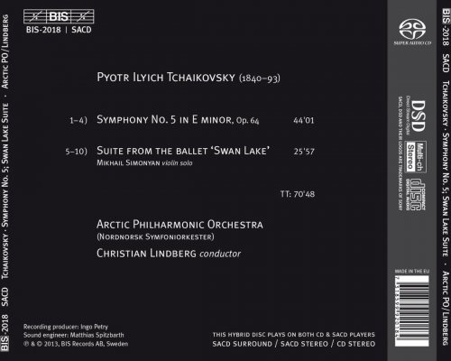 Arctic Philharmonic Orchestra, Christian Lindberg - Tchaikovsky: Symphony No. 5 & Swan Lake Suite (2013) [Hi-Res]