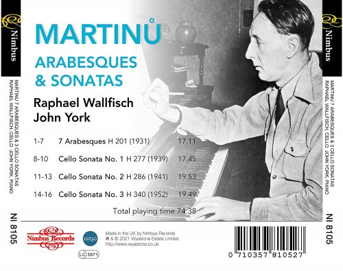 Raphael Wallfisch - Martinů: 3 Cello Sonatas & 7 Arabesques (2021)