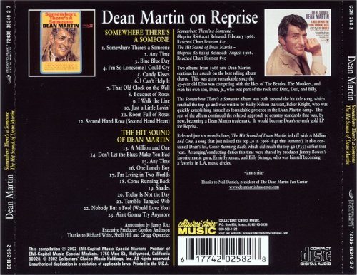 Dean Martin - Somewhere There's A Someone  / The Hit Sound Of Dean Martin (2001)