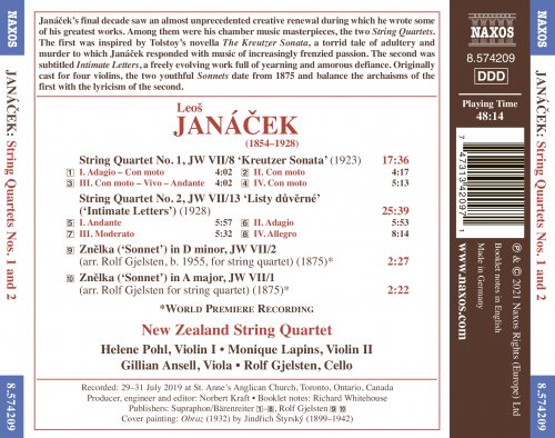 New Zealand String Quartet - Janáček: Chamber Works (2021) [Hi-Res]