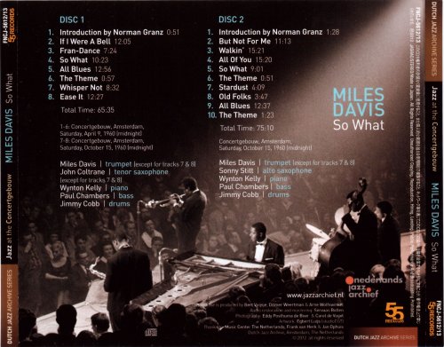 Miles Davis - So What (The Complete 1960 Amsterdam Concerts) (2013) FLAC