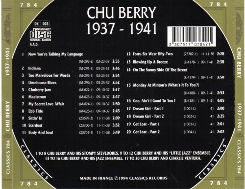 Chu Berry - 1937-1941 (The Chronological Classics, 784) (1994)