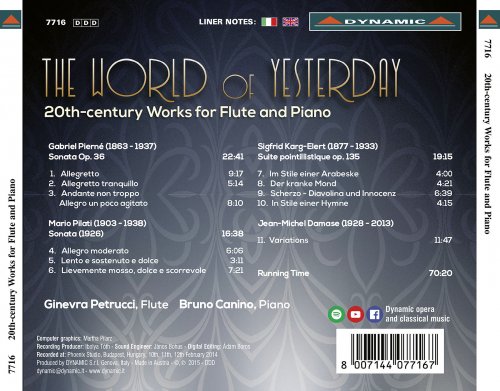 Bruno Canino and Ginevra Petrucci - The World of Yesterday: 20th Century Works for Flute & Piano (2021)