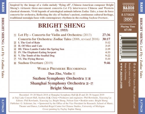 Dan Zhu, Suzhou Symphony Orchestra, Bright Sheng, Shanghai Symphony Orchestra - Bright Sheng: Let Fly, Zodiac Tales & Suzhou Overture (2021) [Hi-Res]