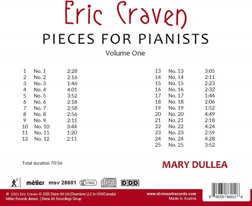 Mary Dullea - Eric Craven: Pieces for Pianists, Vol. 1 (2021) [Hi-Res]