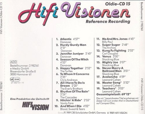 Various Artist - Hifi Visionen Oldie-CD 15 (Reference Recording) (Remastered) (1989)