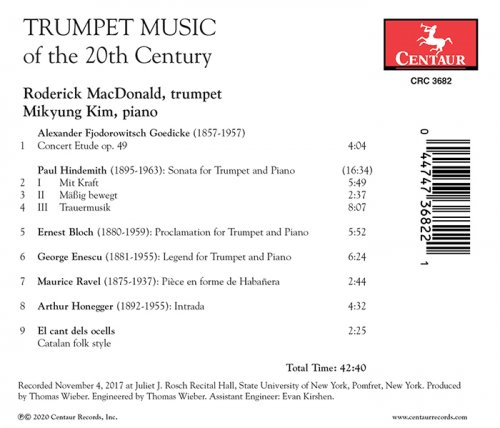 Roderick MacDonald - Trumpet Music of the 20th Century (2021)