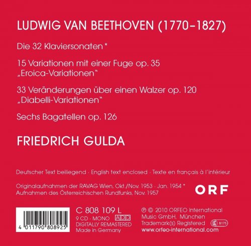 Friedrich Gulda - Beethoven: Die 32 Klaviersonaten, Eroica-Variationen, Diabelli-Variationen & Sechs Bagatellen (2016)