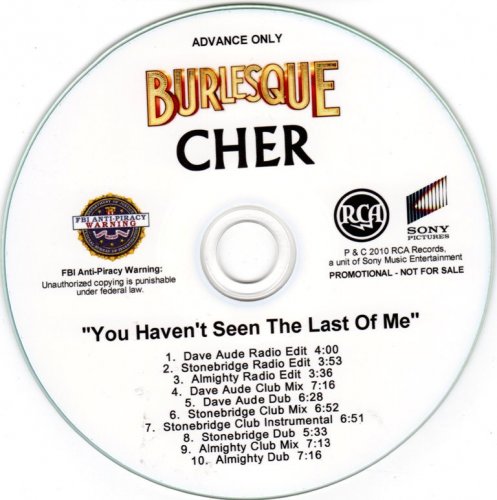 Cher - You Haven't Seen The Last Of Me (US Promo CDM) (2010)