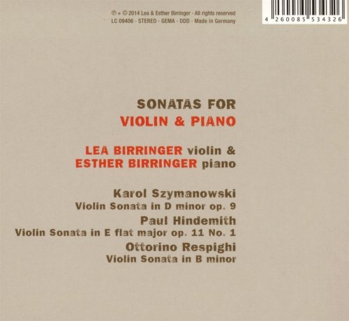 Lea Birringer & Esther Birringer - Szymanowski, Hindemith & Respighi: Sonatas for Violin and Piano (2014)