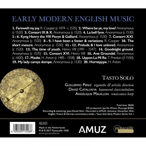 Tasto Solo - Early Modern English Music: 1500 -1550 (2017) [Hi-Res]