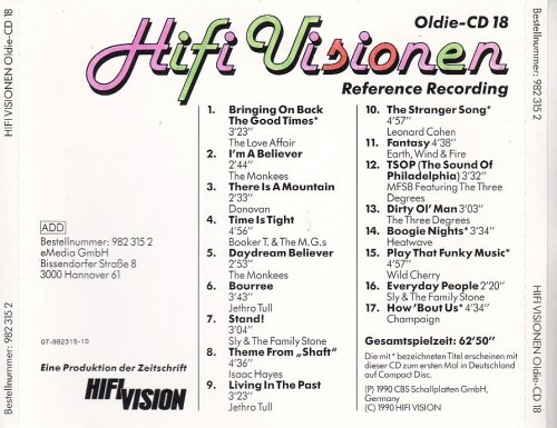 Various Artist - Hifi Visionen Oldie-CD 18 (Reference Recording) (Remastered) (1990)