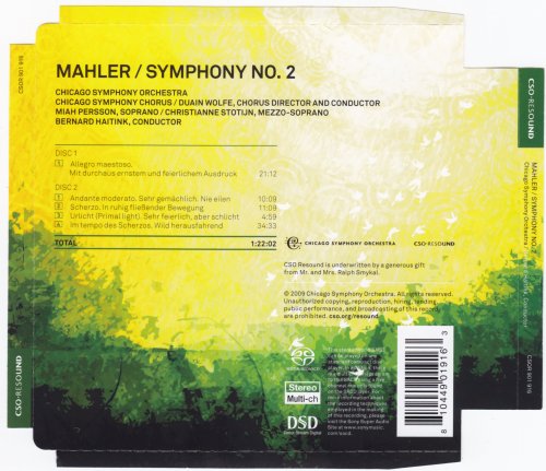 Bernard Haitink, Chicago Symphony Orchestra - Mahler: Symphony 2 (2009) [SACD]