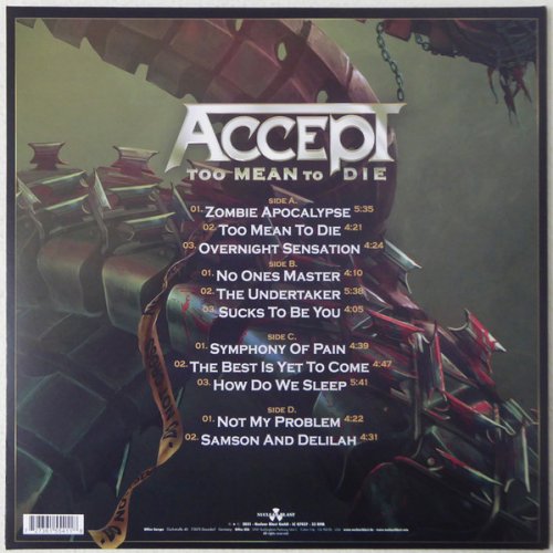 Accept ‎- Too Mean To Die (2021) LP
