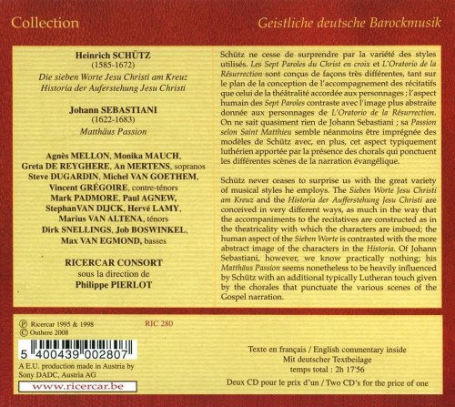 Ricercar Consort, Philippe Pierlot - Heinrich Schütz: Historia Der Auferstehung Jesu Christi (2009)