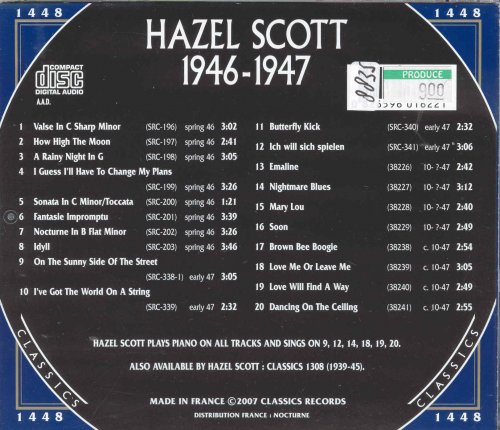 Hazel Scott - 1946-1947 {The Chronological Classics, 1448}