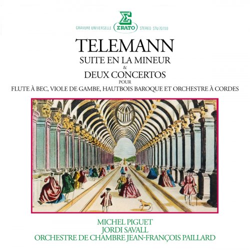 Michel Piguet - Telemann: Suite en la mineur, Concertos pour flûte à bec, viole de gambe & hautbois baroque (1972/2021)