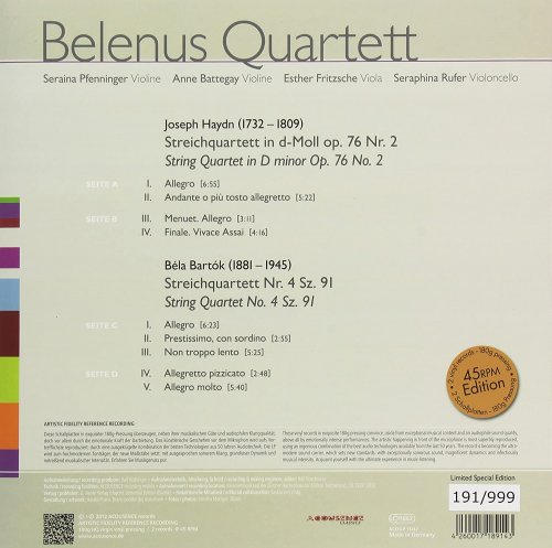 Belenus Quartett - Streichquartett Joseph Haydn & Béla Bartók (2012) [Hi-Res]