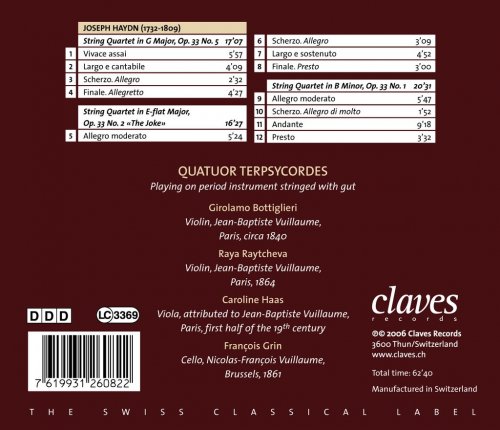 Quatuor Terpsycordes - Joseph Haydn: String Quartets Op. 33 (2006)