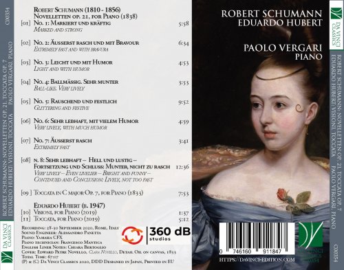 Paolo Vergari - Schumann: Novelletten Op. 21, Toccata Op. 7 - Hubert: Visioni, Toccata (2021)