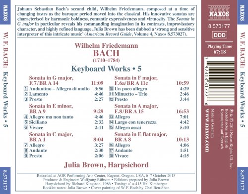 Julia Brown - Wilhelm Friedemann Bach: Keyboard Works, Vol. 5 (Sonatas) (2014) [Hi-Res]