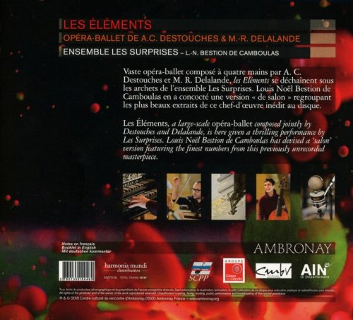 Ensemble Les Surprises, Louis-Noël Bestion de Camboulas - Destouches & Delalande: Les Éléments, S.153 (2016) [Hi-Res]
