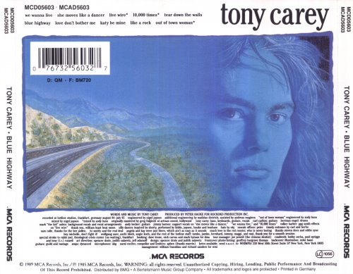 Tony Carey - Blue Highway (1989) CD-Rip