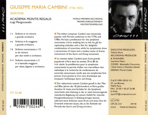 Academia Montis Regalis, Luigi Mangiocavallo - Cambini: Sinfonie (1998)