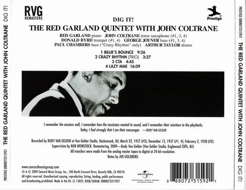 Red Garland Quintet with John Coltrane - Dig It! (1958) {RVG}