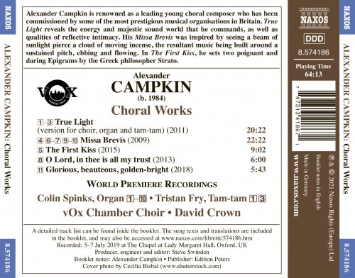 Colin Spinks, Tristan Fry, Vox Chamber Choir & David Crown - Alexander Campkin: Choral Works (2021) [Hi-Res]