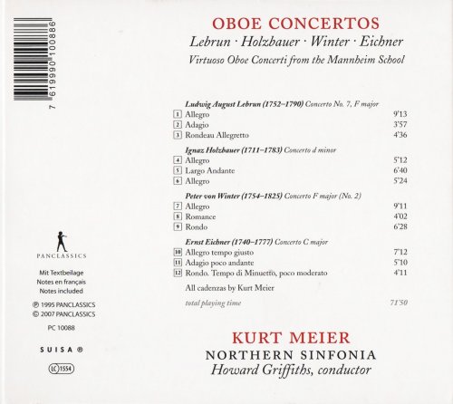 Kurt Meier - Lebrun, Holzbauer, Winter, Eichner: Oboe Concertos (2007)