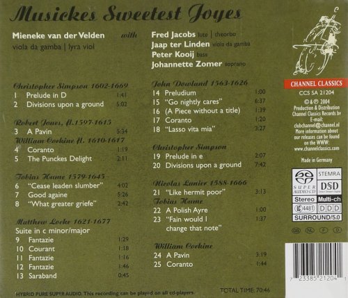 Mieneke van der Velden - Musickes Sweetest Joyes: Simpson, Downland, Hume, Loeke (2004) [SACD]