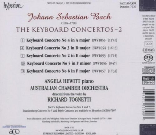 Angela Hewitt, Richard Tognetti - Bach: Keyboard Concertos Vol.2 (2005) [SACD]