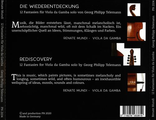 Renate Mundi - Telemann: 12 Fantasien fur Viola da Gamba (2020)