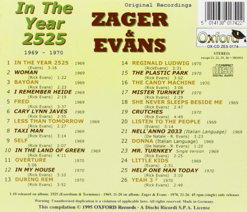 Zager & Evans - In The Year 2525/Zager & Evans (2007)