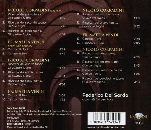 Federico del Sordo - Corradini: 12 Ricercari & Vendi: Canzoni (2021)