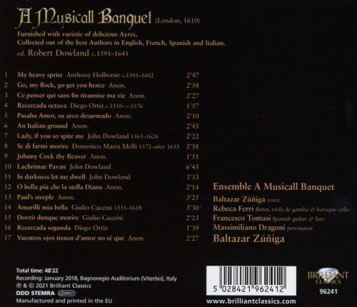 Ensemble A Musicall Banquet & Baltazar Zuniga - Dowland: A Musicall Banquet (2021)