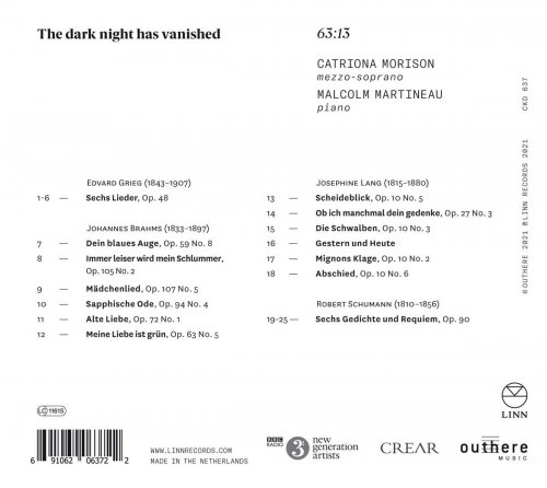 Catriona Morison and Malcolm Martineau - The Dark Night Has Vanished (2021) [Hi-Res]