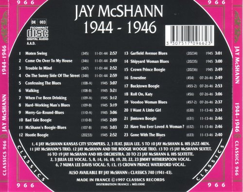 Jay McShann - The Chronological Classics: 1944-1946 (1997)