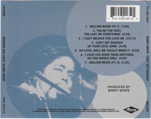 Barry White - Can't Get Enough (Reissue, Remastered) (1974/1996) CD Rip