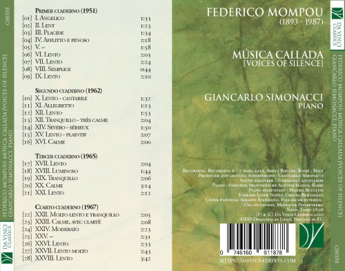 Giancarlo Simonacci - Mompou: Música Callada (Voices of Silence) (2021)