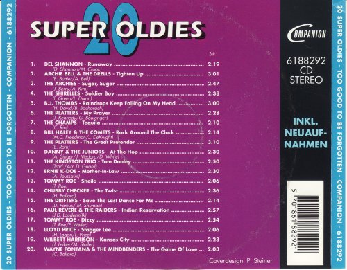 VA - 20 Super Oldies: Too Good To Be Forgotten (1994)