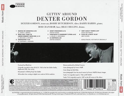 Dexter Gordon - Gettin' Around (1965) {RVG Edition} CD Rip