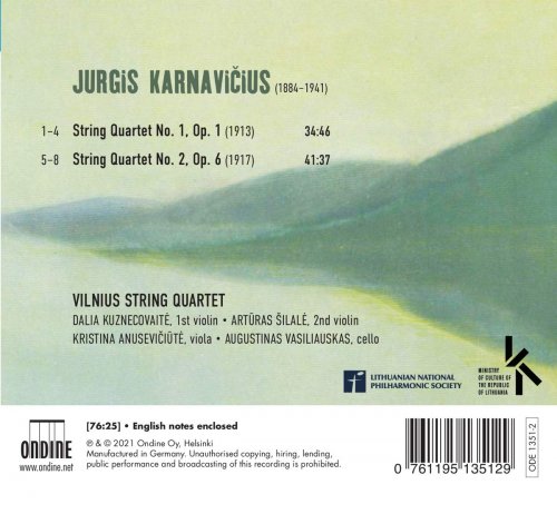 Vilnius String Quartet - Karnavičius: String Quartets Nos. 1 & 2 (2021) [Hi-Res]