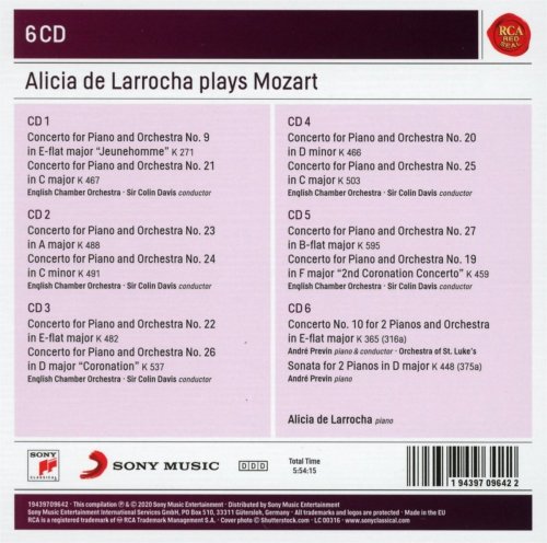 Alicia de Larrocha - Alicia de Larrocha Plays Mozart (2020) CD-Rip