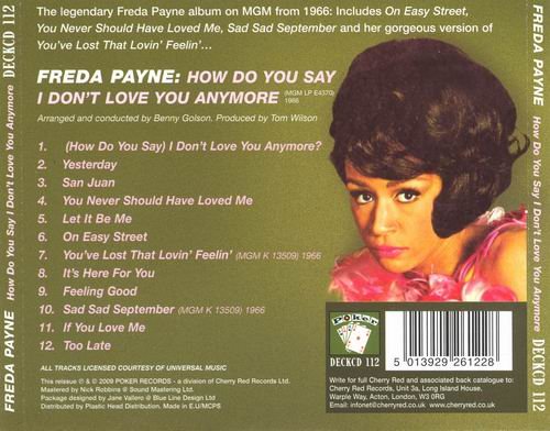 Freda Payne - How Do You Say I Don't Love You Anymore (1966)