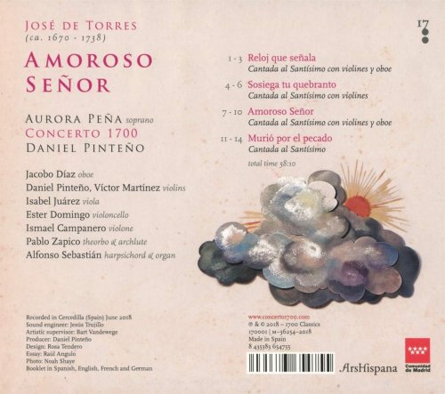 Aurora Peña, Concerto 1700 & Daniel Pinteño - José de Torres: Amoroso Señor (2019)