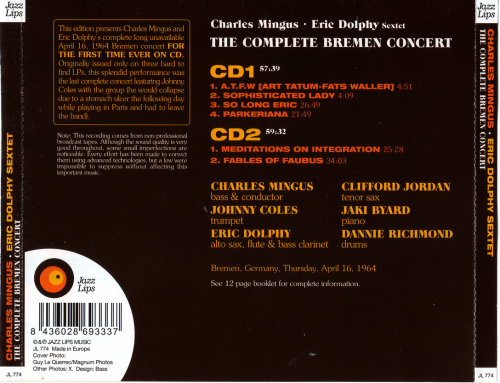 Charles Mingus, Eric Dolphy Sextet - The Complete Bremen Concert (2010)