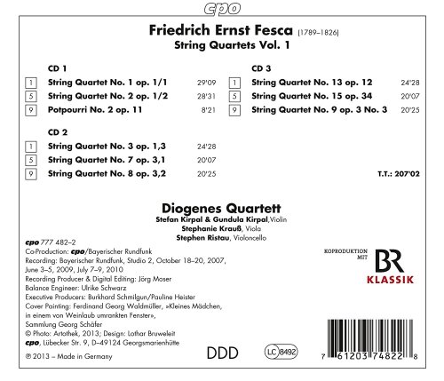 Diogenes Quartet - Fesca: Complete String Quartets, Vol. 1 (2013)