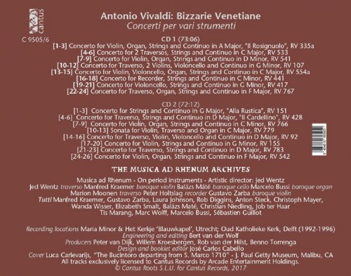 Musica ad Rhenum, Jed Wentz - Vivaldi: Bizzarie Venetiane. Concerti per vari strumenti (1995)